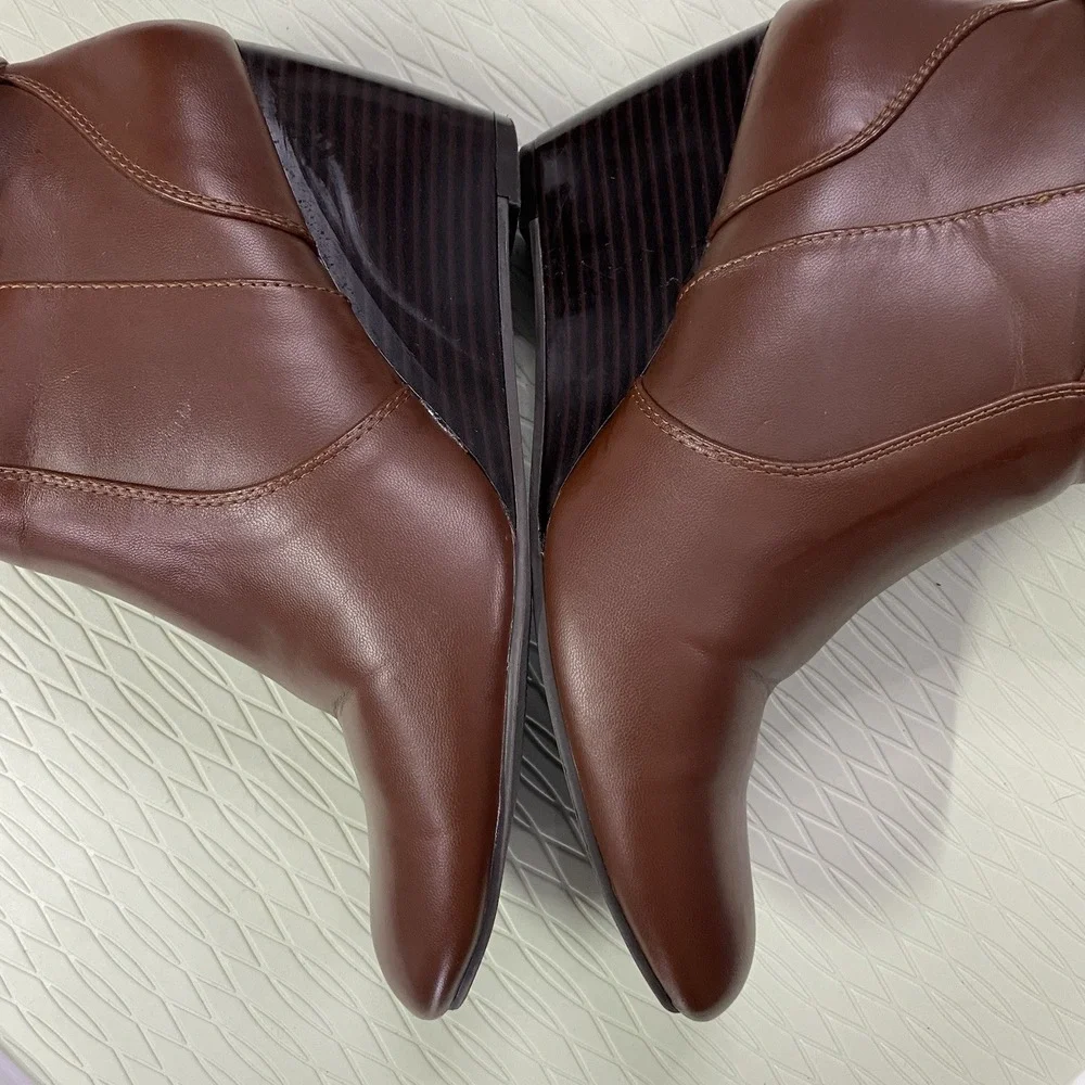 LC Lauren Conrad Angie Bootie Houseleek Hiker Faux-Fur Ankle Boots size 7.5M‎